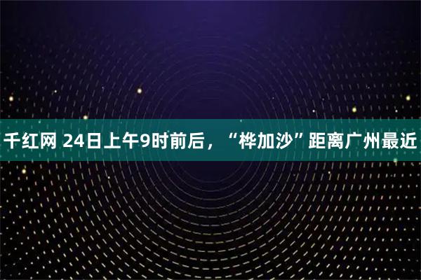 千红网 24日上午9时前后，“桦加沙”距离广州最近