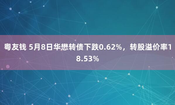 粤友钱 5月8日华懋转债下跌0.62%，转股溢价率18.53%